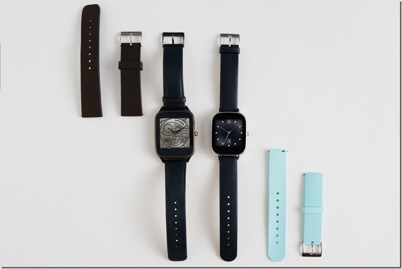 ASUS ZenWatch 2悠遊卡錶帶特別款即日起在台上市，推出「帥氣運動咖」(左)、「有氧清新藍」(右)兩種不同錶款供消費者選購
